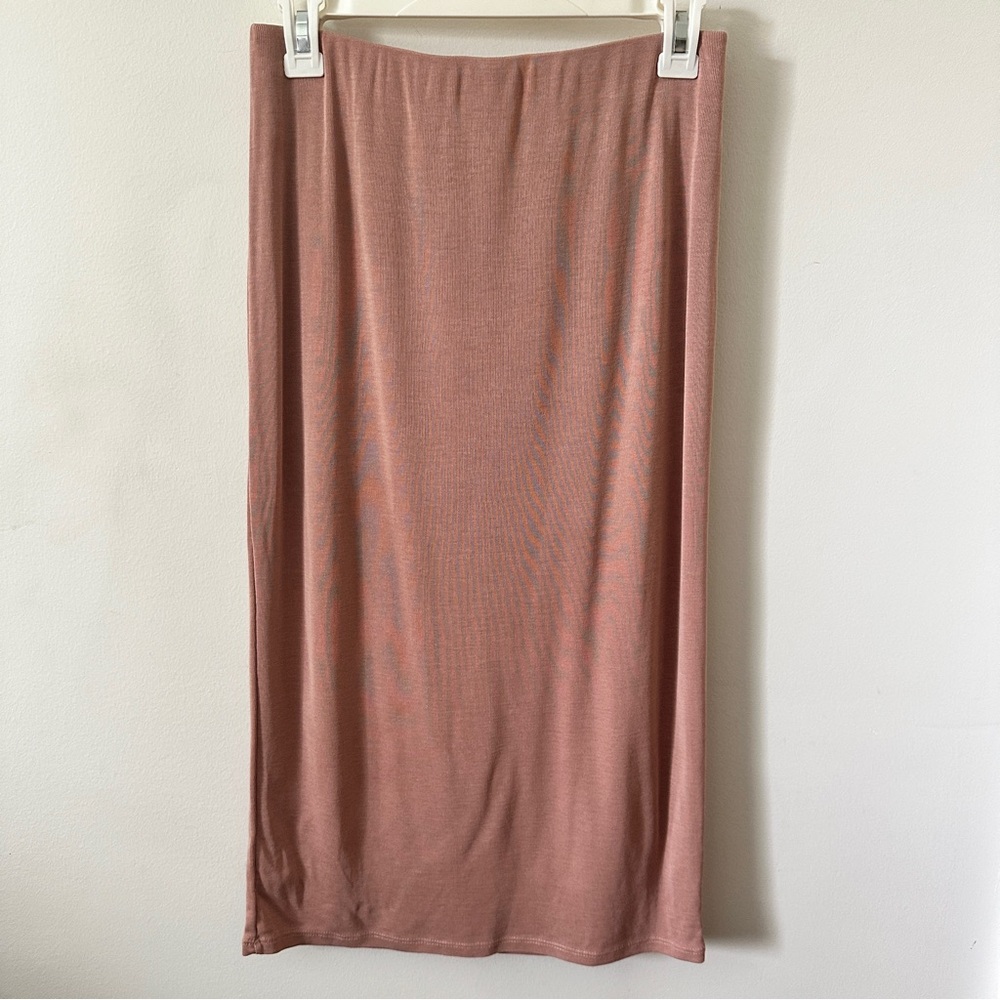 FREE PRESS | Women’s Dusty Rose Knit Midi Skirt size Medium
